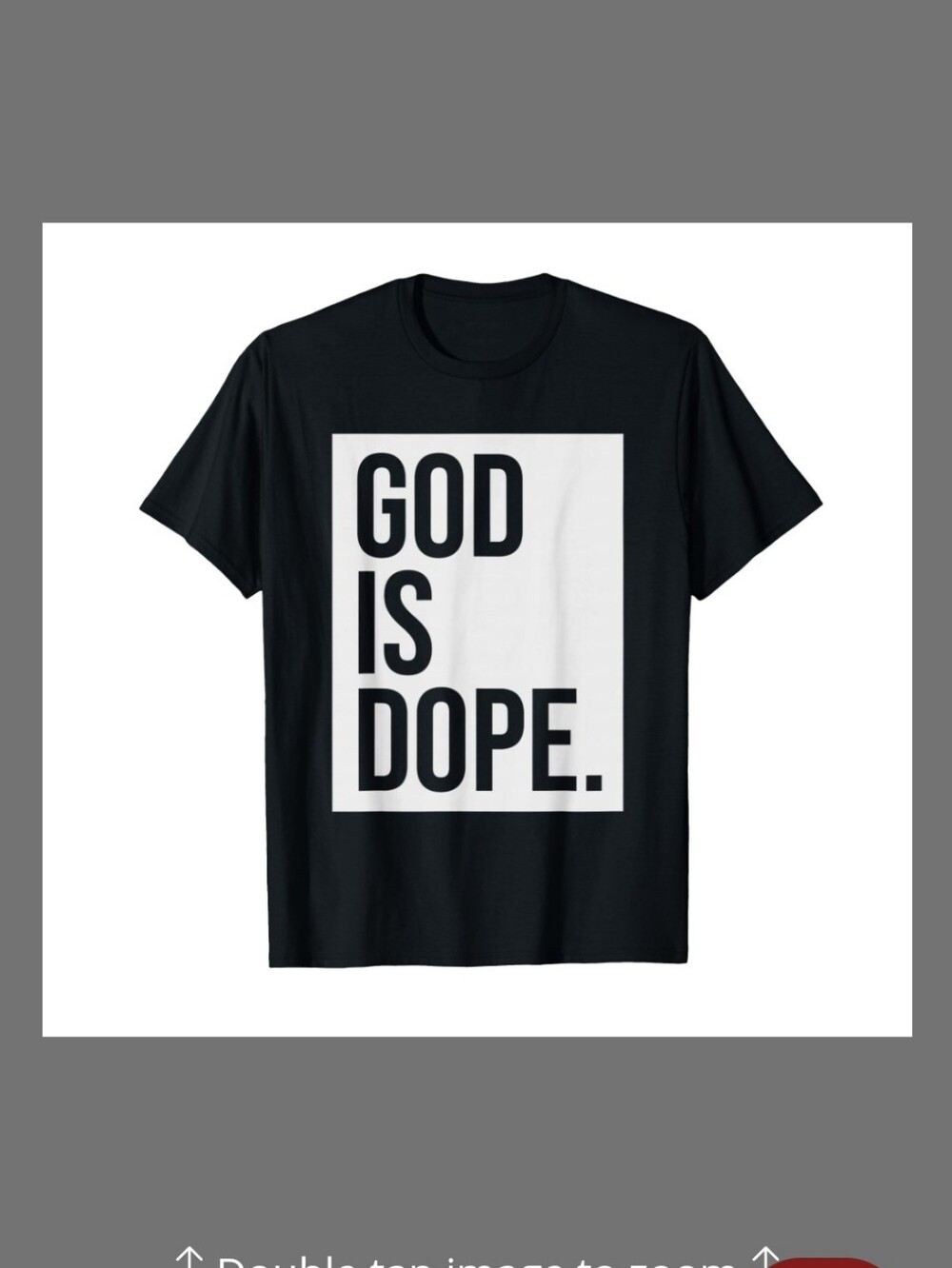 Black Graphic Tee - 'God Is Dope'